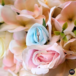 Engagement Ring in Flowers by AMD Studios